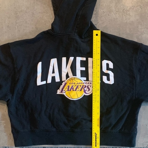 NBA LA Lakers Cropped Fleece Zip Up Hoodie, Size  XXL - Picture 5 of 9